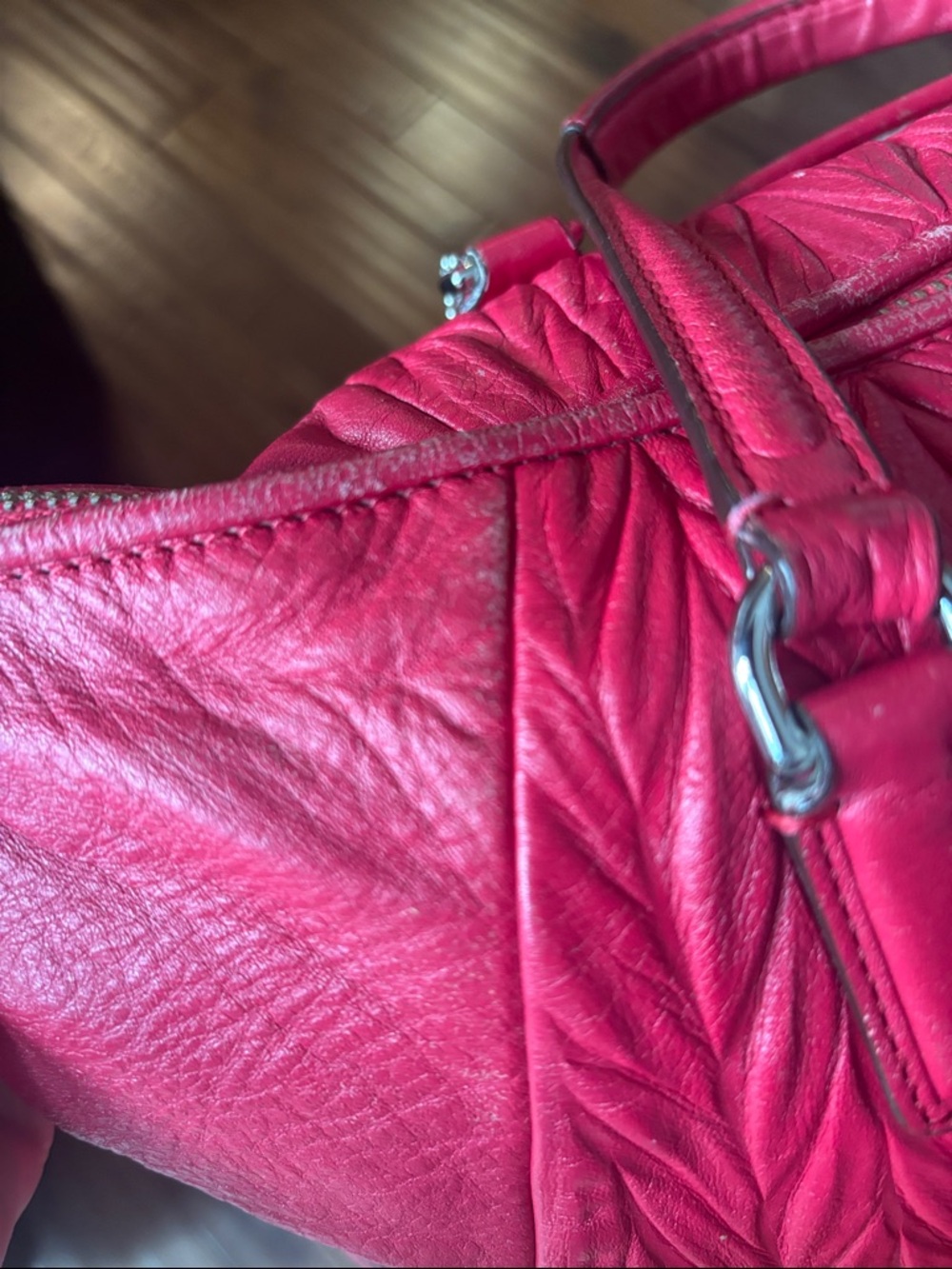 Coach Madison Gathered Leather Satchel F29234 Pink Leather Handbag Purse - Picture 12 of 16